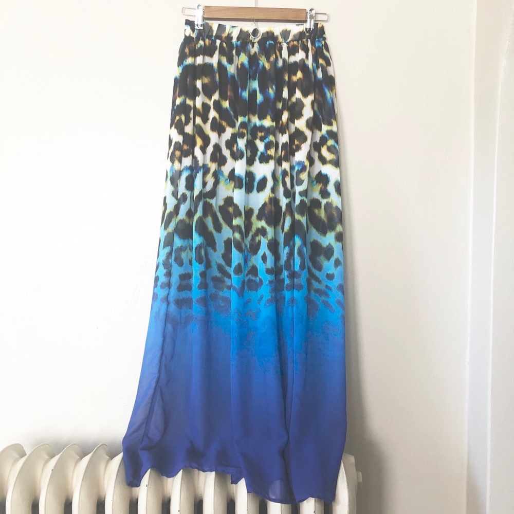Maxi skirt leopard print
